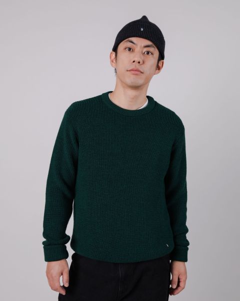 Waterfront Wool Sweater Green Men Distinct Knitwear