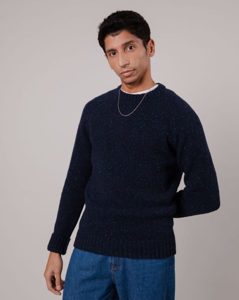 Knitwear New Raglan Wool Sweater Navy Men