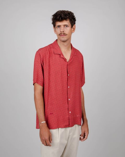 Efficient Chilli Aloha Shirt Red Short Sleeved Shirts Men