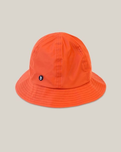 Retro Bucket Hat Orange Men Hats & Scarves