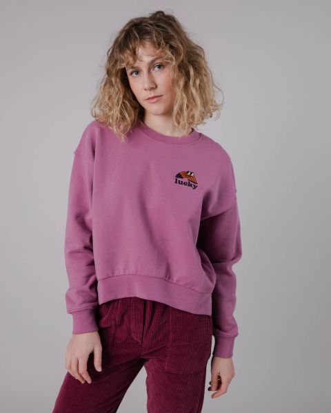 Women Best Sweatshirts Antonay Lucky Rounded Sweatshirt Grape