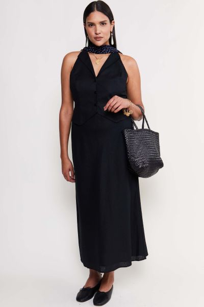 Clean Black Women Dresses Kimmy - Black Midi Dress