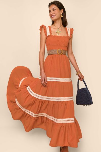 Precision Rust Aubrie - Tiered Midi Dress Women Dresses