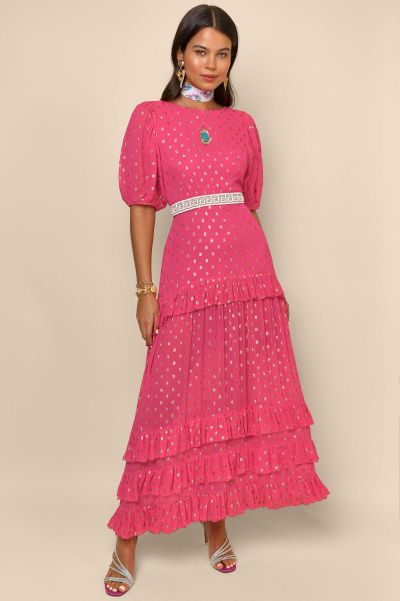 Dresses Pink Women Stylish Shireen - V-Back Midi Dress