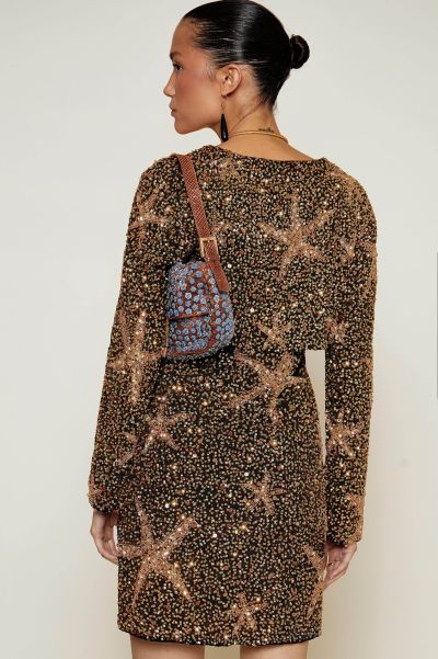 Starfish Embellishment Gold Tahlia - Embroidered Shrug Women Tops Intuitive