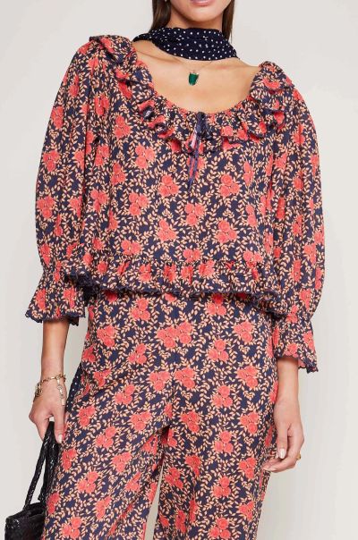 Rennie Rose Blue Bobbie - Cotton Pyjama Set Loungewear Women Precision