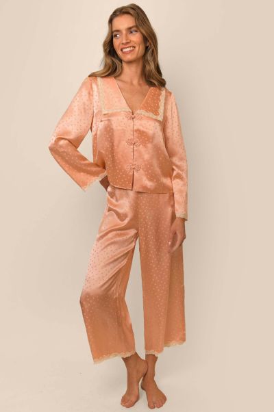 Women Shop Pale Pink Annabelle - Lace-Trim Pyjamas Loungewear
