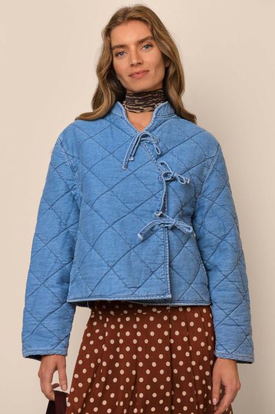 Denim Women Spacious Coats And Jackets Rhae - Denim Jacket