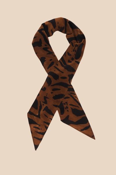 Women Tiger Stripe Alexa - Silk Scarf Cost-Effective Scarves